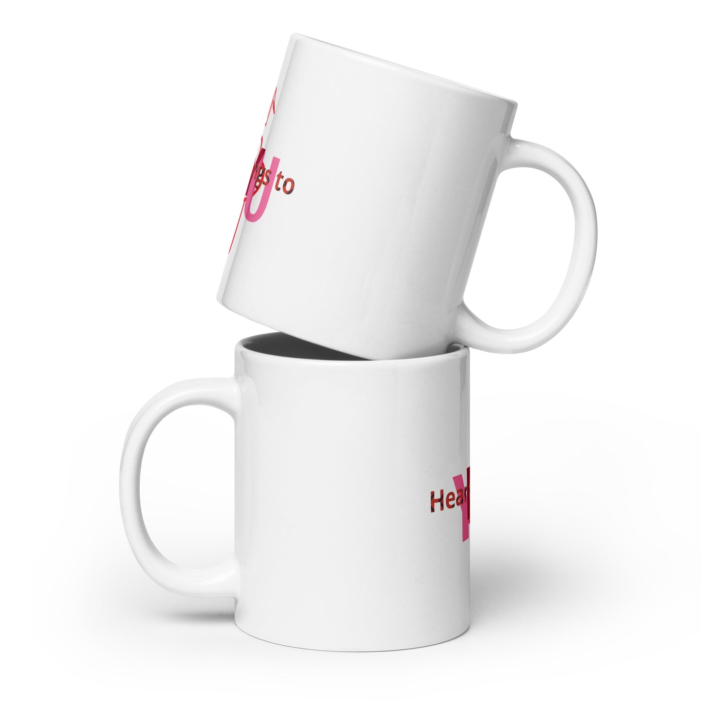 White glossy mug